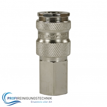 Hochdruckschnellkupplung 25KB aus Messing vernickelt
